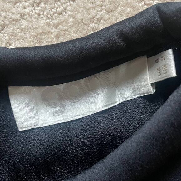 Goat Made in UK Lola Gathered Wool-crepe Mini Dress In Black - sz 2, flawed - Picture 6 of 11